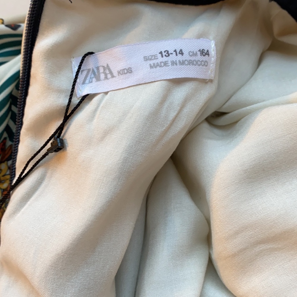 Zara Baroque Pleated Girls Dress  Size 13-14 - Picture 7 of 7